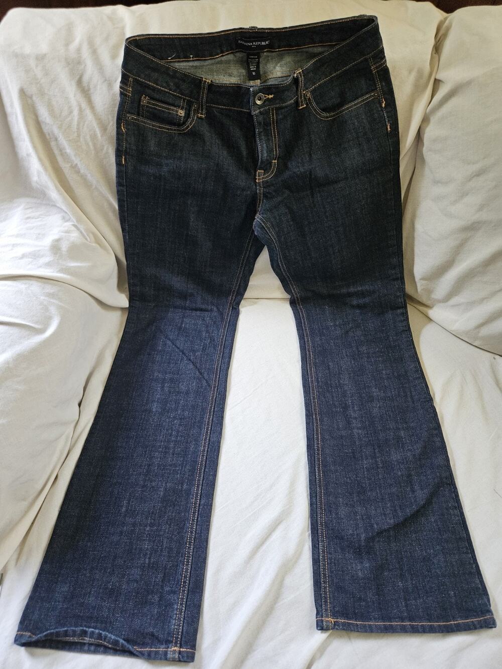 Banana Republic Outlet Cropped Bootcut Jeans Dark Wash Women Size 10